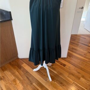 Roksanda Ilincic Dark Green Dress with Ruffle Hem